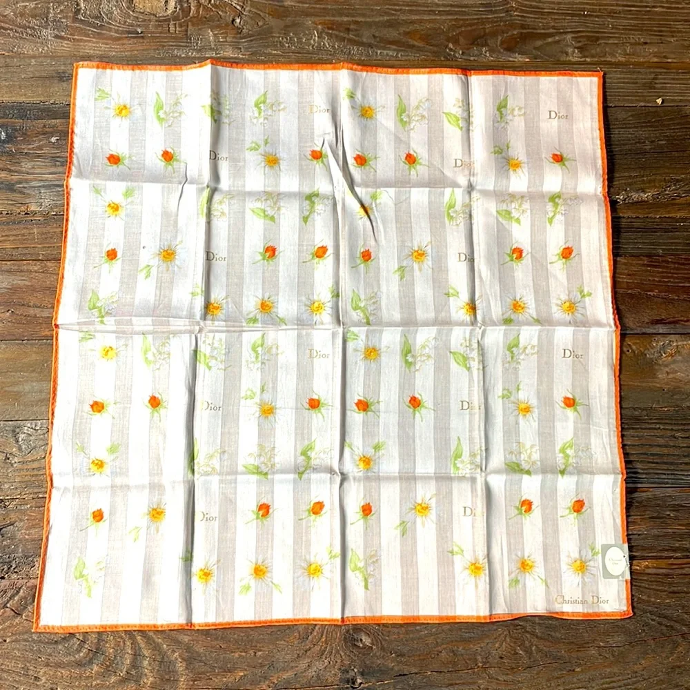 Vintage‎ Dior floral scarf NWT